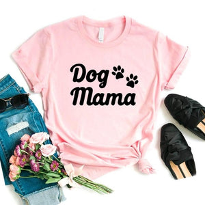 Dog Mama paw Print Women Tshirts Cotton 2020