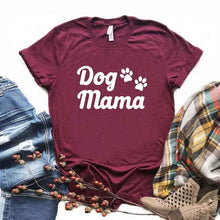 Load image into Gallery viewer, Dog Mama paw Print Women Tshirts Cotton 2020
