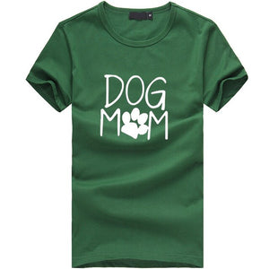 Women's Loose Short-Sleeved Dog Mom Print T-Shirt 2020