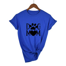Load image into Gallery viewer, Dog mom paw Print Women tshirt Cotton Casual Funny t shirt For Lady 2020
