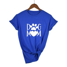 Load image into Gallery viewer, Dog mom paw Print Women tshirt Cotton Casual Funny t shirt For Lady 2020
