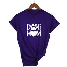 Load image into Gallery viewer, Dog mom paw Print Women tshirt Cotton Casual Funny t shirt For Lady 2020
