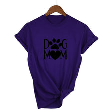 Load image into Gallery viewer, Dog mom paw Print Women tshirt Cotton Casual Funny t shirt For Lady 2020
