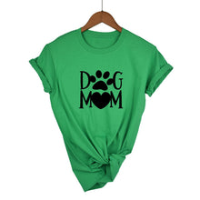 Load image into Gallery viewer, Dog mom paw Print Women tshirt Cotton Casual Funny t shirt For Lady 2020
