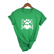 Load image into Gallery viewer, Dog mom paw Print Women tshirt Cotton Casual Funny t shirt For Lady 2020
