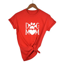 Load image into Gallery viewer, Dog mom paw Print Women tshirt Cotton Casual Funny t shirt For Lady 2020
