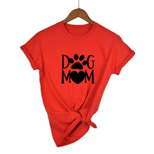 Load image into Gallery viewer, Dog mom paw Print Women tshirt Cotton Casual Funny t shirt For Lady 2020
