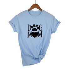 Load image into Gallery viewer, Dog mom paw Print Women tshirt Cotton Casual Funny t shirt For Lady 2020
